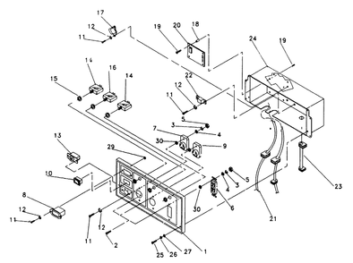Control Panel Diagram and Parts List for 9802-0-MC  Briggs and Stratton Generator